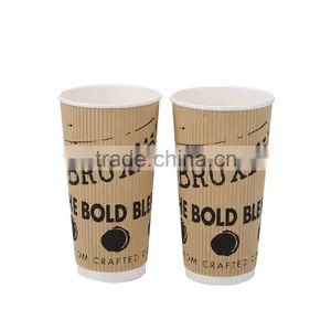 Custom Logo Hot Drinking Disposable Ripple Insulated Cups thumbnail-3