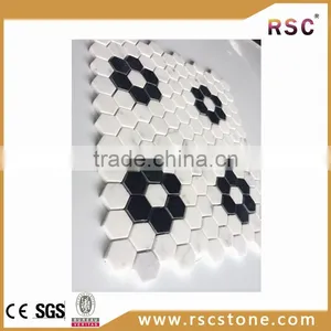 White Hexagon Marble Mosaic Tile thumbnail-6