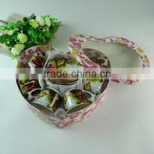 Stock Porcelain Tea Set With Decal Printed, Tea Pot And Six Cups Six Saucers, Ceramic Coffee Set thumbnail-2