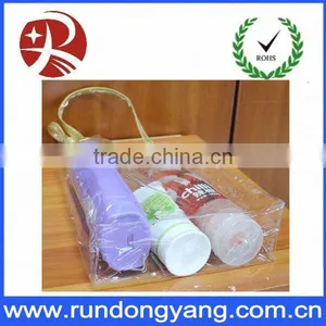Clear Vinyl Pvc Zipper Bags With Handles thumbnail-1