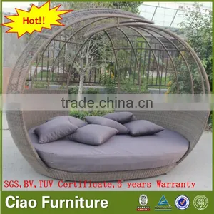 Outdoor Leisure Sun Bed Garden Furniture Rattan Daybed thumbnail-6