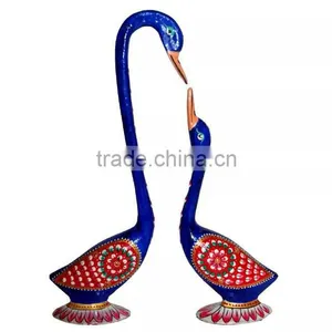 Metal Artistic Crane Set of 2 for Home Decoration thumbnail-1