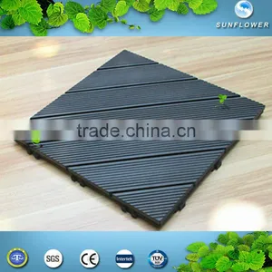 China Exterior Wooden Products Manufacturer Wpc DIY Decking Tiles thumbnail-1