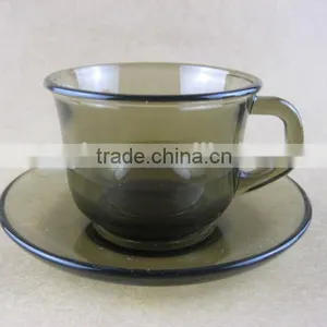 Glass Cup and Saucer/glassware thumbnail-1