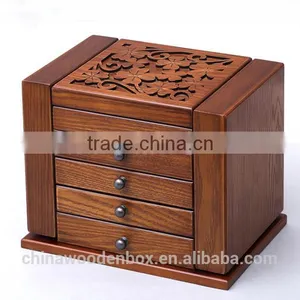 2016 Folding Wooden Jewelry Box With Mirror thumbnail-3