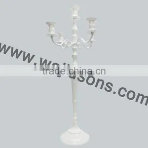 White and Black Colour Cast Aluminium Candelabra thumbnail-1
