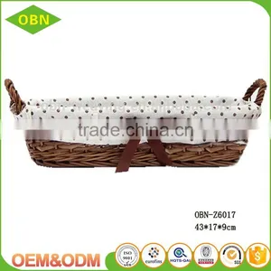 Custom 100% Handmade Eco-friendly Handled Colorful Fancy Natural Wicker Gift Easter Basket With Liner thumbnail-4