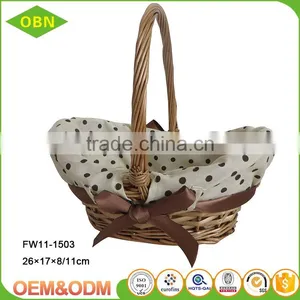Wholesale Fancy Hand Woven Boat Shape Empty Valentine Gift Basket thumbnail-1