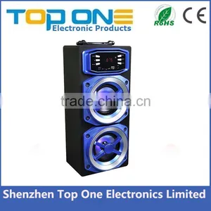 New Launch Portable Wooden Karaoke Bluetooth Speaker With Wireless Microphone thumbnail-6