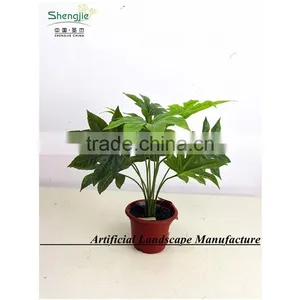 SAS201601 Artificial Green Foliage Plant Bonsai thumbnail-2