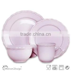Ceramic 4person 16pcs Two-tone Glaze Dinner Set thumbnail-1