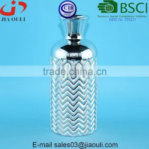 New Design Wave Patterned Decorative Ceramic Flower Vase Gold/copper/silver Plated thumbnail-5