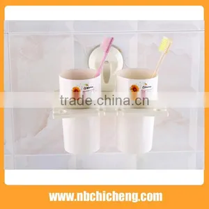 High Quality Bathroom Toothbrush Holder Plastic Wall Mounted Holder thumbnail-1