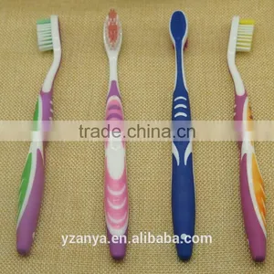 Rubber Handle Teeth Whitening High Quality Nylon Bristle Adult Toothbrush thumbnail-3
