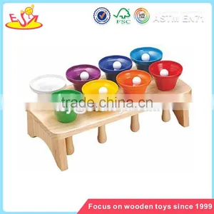 Wholesale Multiple Colour Wooden Handbell Percussion Toy Showy Wooden Handbell Percussion Toy for Child W07I033 thumbnail-1