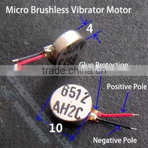 3.7V Micro Vibrator Motor/Micro Phone Vibrator Motor With Diameter 10mm Thickness 4mm 70mA thumbnail-1