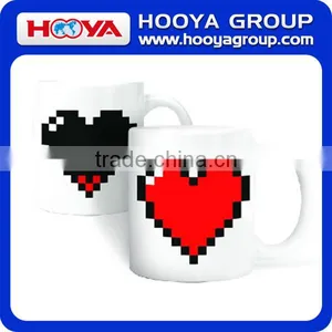 High Technology Heat Temperature Heart Design Hot Color Change Cup thumbnail-1