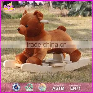 2017 New Design Cool Motorcycle Shape Wooden Baby Rocker Toy W16D110 thumbnail-2