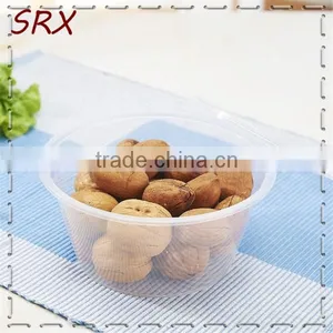 Custom Disposable 300ml 500ml 800ml 1000ml 1750ml Large Clear Plastic PP Round Bowls With Lid thumbnail-2