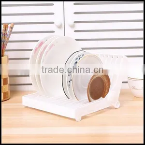 High Quality Mix Color Plastic Round Dish Drying Rack Plate Drying Shelf Dish Stand Wholesale thumbnail-2