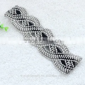 2016 Cheap Girls Hair Accessories Crocheted Lace Elastic Headband Hair Band Wide Headwraps thumbnail-2