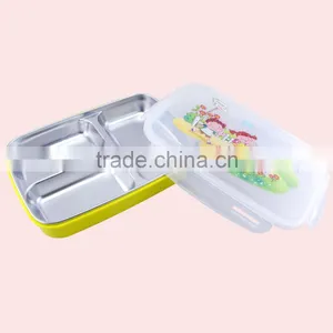 1L 3 Compartments Stainless Steel Tiffin Lunch Box thumbnail-4