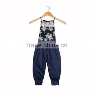 Newborn Baby Clothing Wholesale China Baby Lace Floral Romper Long Pants thumbnail-1