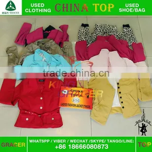 2016 Guangdong Cheap Ladies Red Casual Long Coat Second Hand thumbnail-2