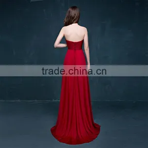 MGOO New Custom OEM Wine Red Handmade Wedding Dress Elegant Dinner Party Dress Top Design Prom Dress 2067 thumbnail-4