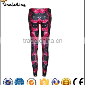 Hot Sexy Women Street Gothic Pants Cute Black Cat Cartoon Print Trousers Push Up Fitness Leggings Plus Size Legins Slim Jeggings thumbnail-1