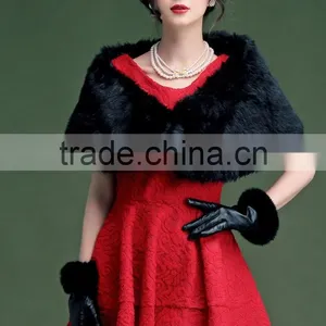 Wraps Faux Fur Bridal Wraps New Winter Wedding Microfiber Dress Fur Shawl Bride Plush Kanjian Warm Knot Bridesmaid Activities thumbnail-2