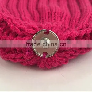Myfur Hot Pink Fluffy Raccoon Fur Ball Knitted Beanie Hat for Fashion Lady thumbnail-5