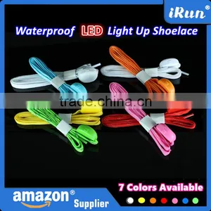 High Quality Nylon LED Shoe Laces - Party Led Flashing Cheerful Lighting Shoelace - Light Up Orange Glowing LED Shoelaces thumbnail-3
