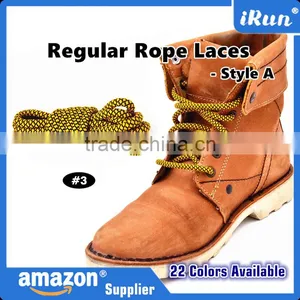 Customized Rope Laces With Plastic Tips - Muti-colored Sports Rope Shoelaces - Retail Packaging - Customized Length Acceptable thumbnail-1