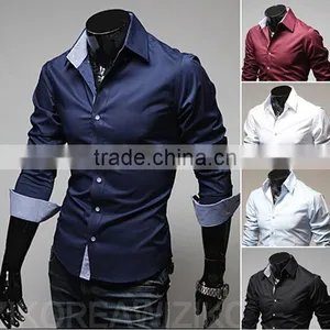Wholesale Walson D46511a 2015 Long Sleeve Cheap Casual Shirts Wholesale Cotton Fashion Men Dress Shirt Plus Size Mens Shirts Qu thumbnail-1