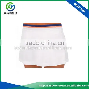 OEM Service White Color Contrast Waist A-lin Lady Tennis Skort thumbnail-1