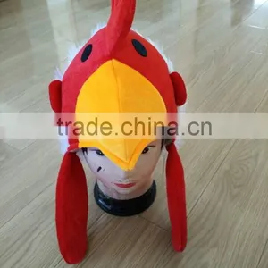 Factory Professional Customized Rooster Plush Mask Hat thumbnail-2
