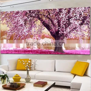 Custom Size European Style Cherry Trees Landscape Embroidered Diamond Paint Cross Stitch Kit thumbnail-1