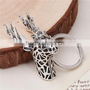 3D Keychain & Keyring Deer Animal Antique Silver 8.8cm thumbnail-2