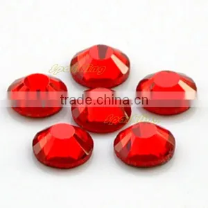 Flat Back Glass Hot Fix Stone Loose Crystal Components With a Flat Reverse Side Siam Colour thumbnail-6
