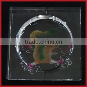 Animal Picture Crystal Smoking Ashtray For Home Decoration thumbnail-1