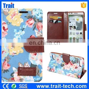 Wallet Style Flip Leather Case for Huawei Ascend G6 With Card Slots thumbnail-3