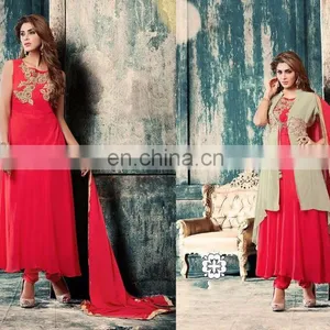 Designer Navy Blue Pakistani Salwar Kameez Wholesale thumbnail-4
