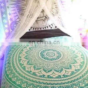 Indian Wall Decor Wall Hanging Mandala Print Bed Sheet Cotton Printed Tapestry 1 thumbnail-1