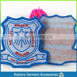 Die Cut Shape With Logo Book and Bird Woven Military Emblems thumbnail-2