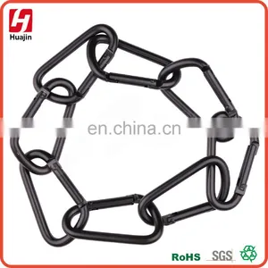 Aluminum Solid Black D Shape Carabiner,keychain IN STOCK thumbnail-3