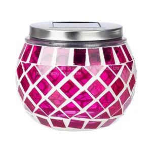Solar Mosaic Ball Blue Handing Umbrella Lights Solar Lanterns Outdoor Waterproof LED Candle Decorated thumbnail-3