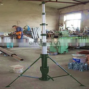 35m High Mast Lighting Pole Telescopic Camera Extendable and Retracted Aluminum Adjustable Manual Hand Motorizedwinch Tower thumbnail-3