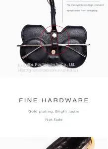 Crush-resistant Portable Eyeglass Pouch; Lovely Protective Case for Sunglasses Clips thumbnail-5