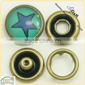 12mm Star Printed Pearl Snap Button thumbnail-1